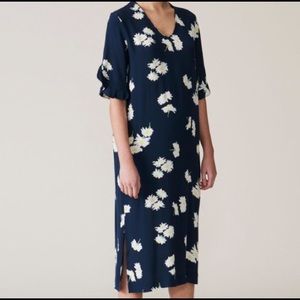 GANNI Floral crepe dress